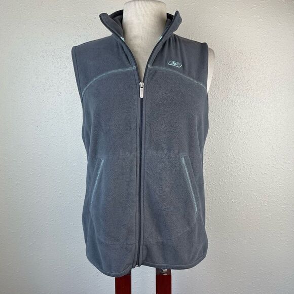 RBK Gray Sleeveless Fleece Vest Size M EUC - Picture 1 of 7